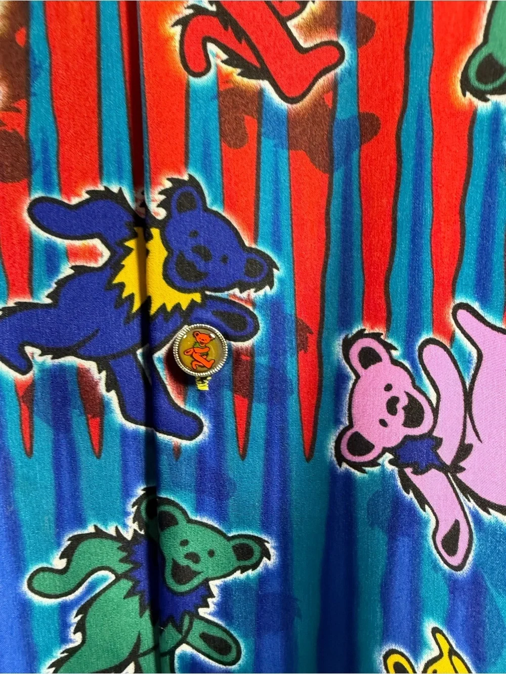 Grateful Dead By Dragonfly Clothing Company Dancing Bears Button Up Short Sleeve